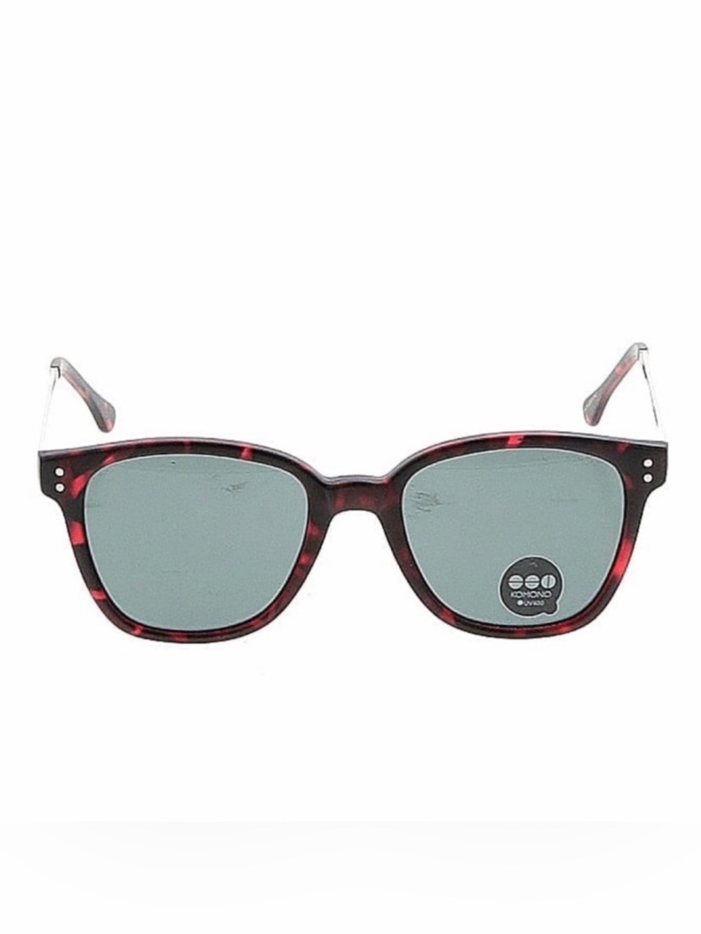 Komono Womens Sunglasses NEW burgundy silver metal arms